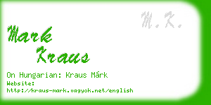 mark kraus business card