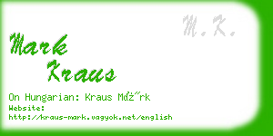 mark kraus business card